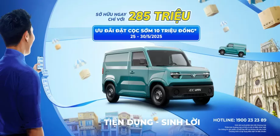 VINFAST RA MẮT DÒNG XE CHỞ HÀNG CỠ NHỎ GIÁ TỪ 285 TRIỆU ĐỒNG